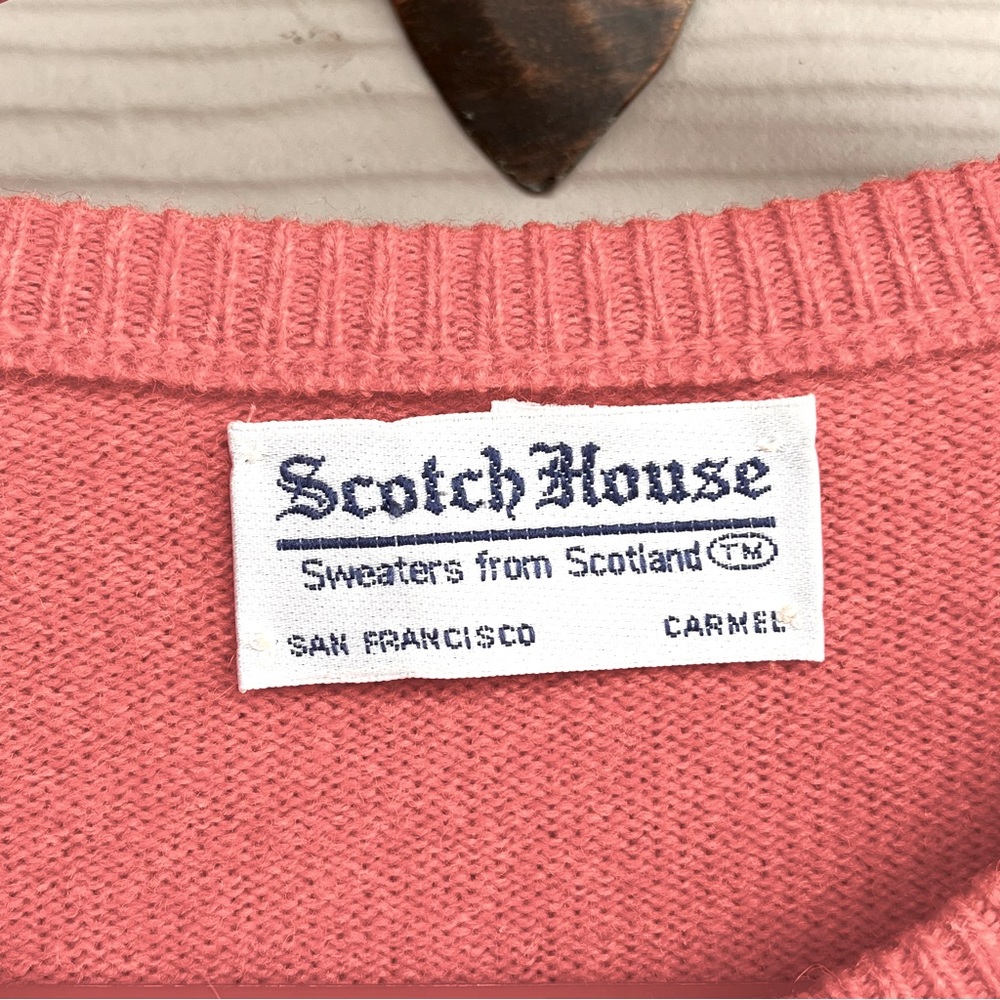 Scotch House 100% Wool Cardigan in Coral - Picture 4 of 10